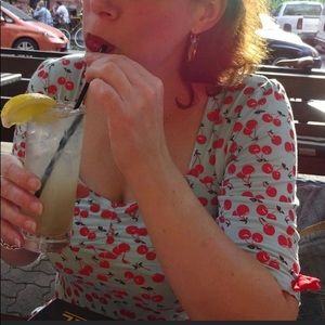 Sourpuss cherries dress (fits small)